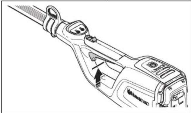 HUSQVARNA 115iPT4 - Pour contrôle le blocage de la gachette de puissance - 2