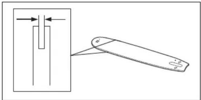 HUSQVARNA 115iPT4 - Informações sobre a lamina-guia e a corrente da serra - 6