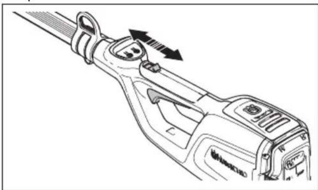 HUSQVARNA 115iPT4 - Vericar o bloqueio do interruptor de alimentacao - 3