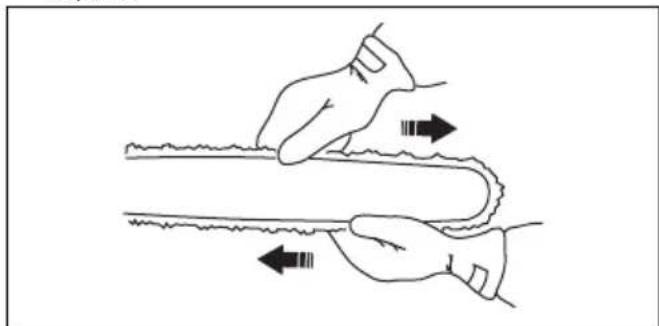 HUSQVARNA 115iPT4 - Ajuste de la tension de la casa de sierra - 3