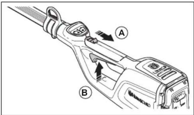 HUSQVARNA 115iPT4 - Kontrollera gasreglagesparren - 1