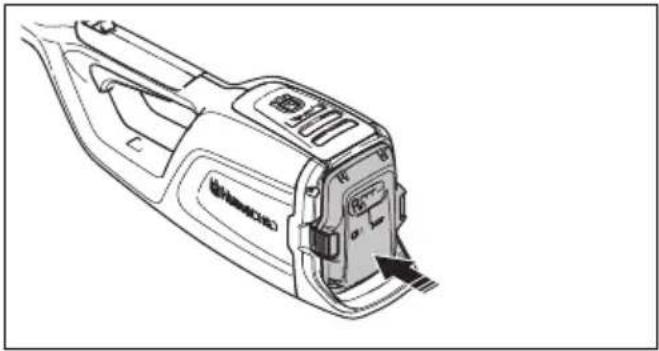 HUSQVARNA 115iPT4 - Para conectar la bateria al producto - 2