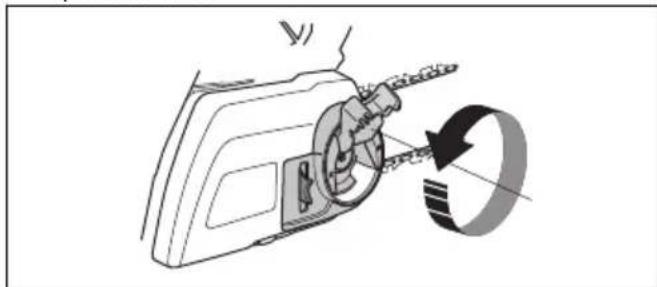 HUSQVARNA 120i - To tighten the saw chain - 3