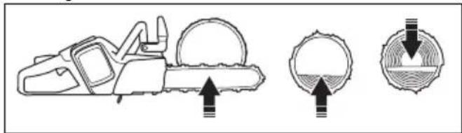 HUSQVARNA 120i - Een stam doorzagen met ondersteuning aan een uiteinde - 3