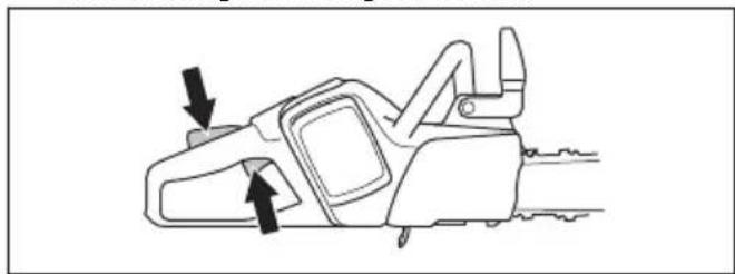 HUSQVARNA 120i - De vergrendeling van de voedingsschakelaar controleren - 1