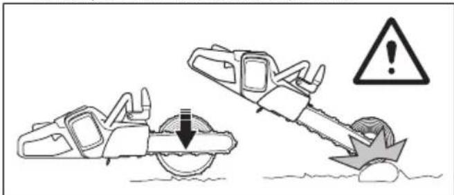 HUSQVARNA 120i - Taglio di un tronco a terra - 4