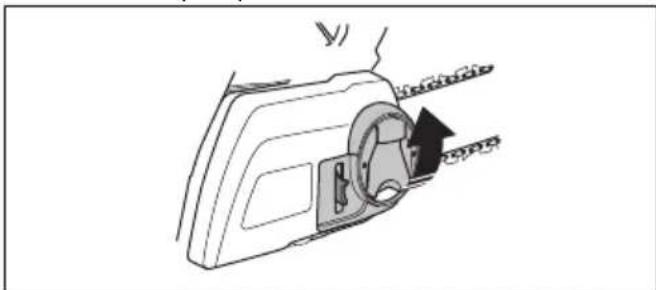 HUSQVARNA 120i - Apertar a corrente da serra - 2