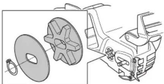 HUSQVARNA 120i - Efetuar a manutenção do pinhão da corrente - 1