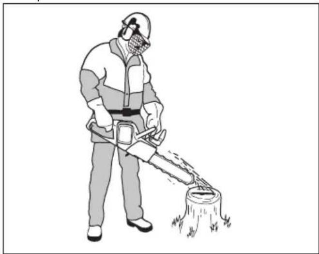 HUSQVARNA 120i - Para comprobar la lubricacion de la cadena de sierra - 1