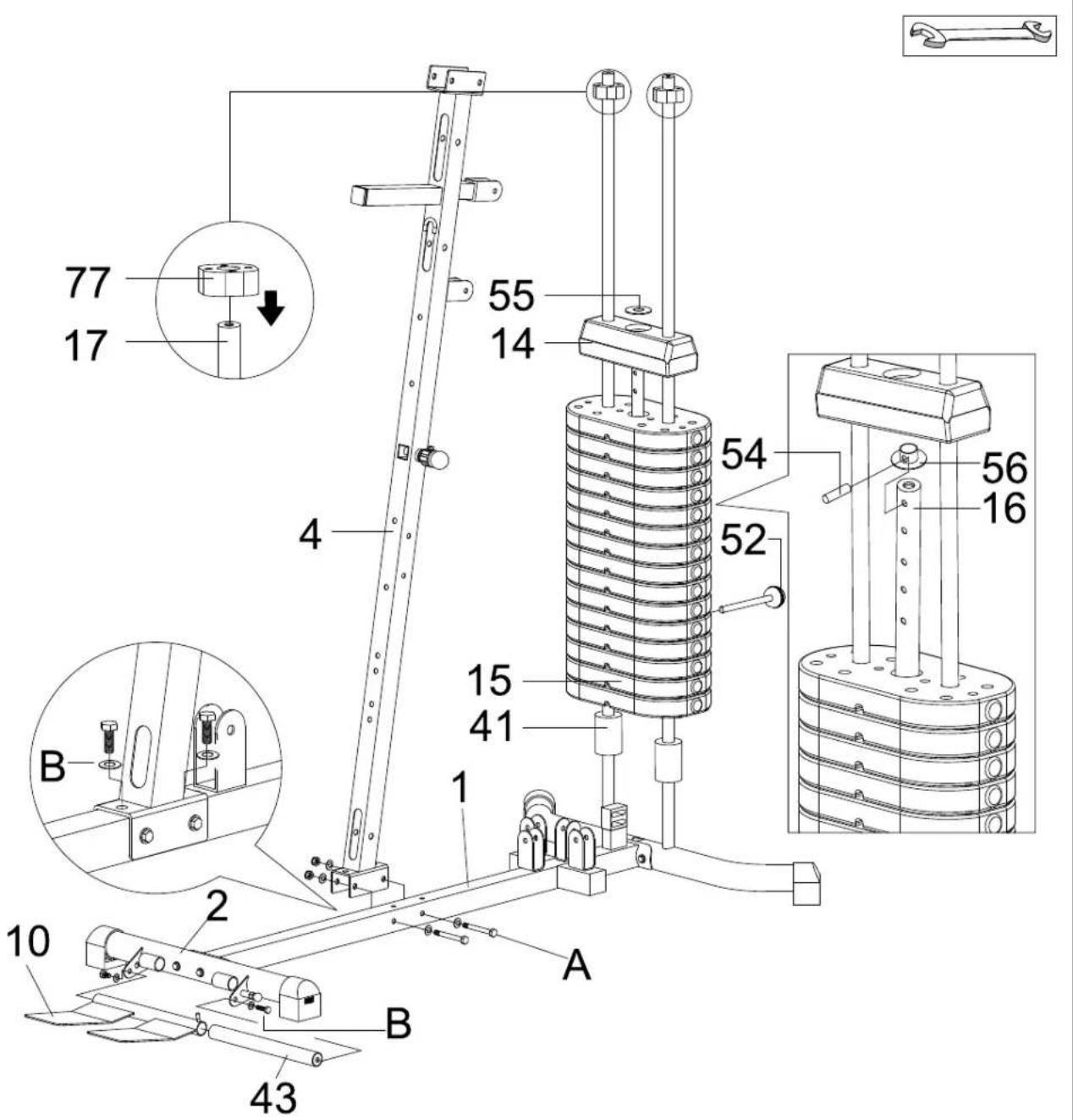 KETTLER Multigym Plus - Remarque relative à la gestion des déchets - 5