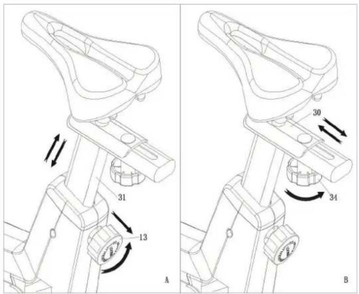 Duke Fitness SC40 - Réglage de la selle - 1