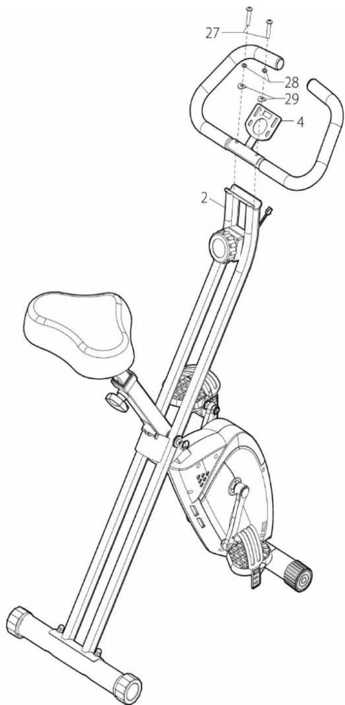 Duke Fitness XB30 - Étape 5: montage du guidon - 1