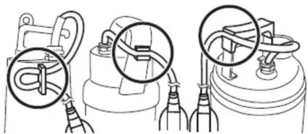 METABO SP 2850 S Inox - Fijar cable de interruptor por flotador - 1