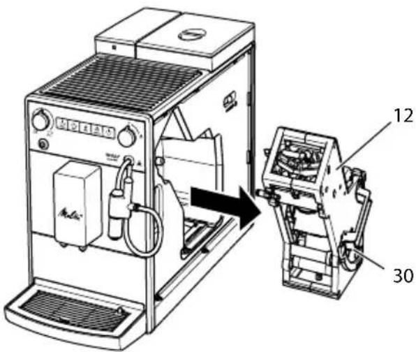 MELITTA Avanza series 600 - Czyszczenie modułu parzenia - 1