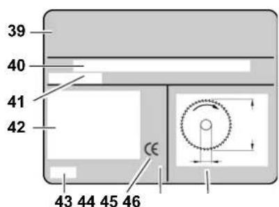 METABO KS 254 Plus - Podatki na tipski tablici - 1