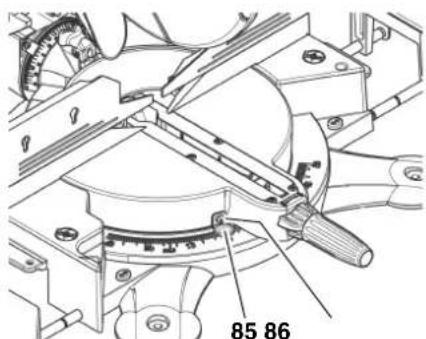 METABO KS 254 Plus - Régler l'indicateur pour les angles d'onglet - 1
