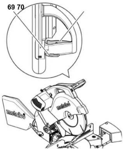 METABO KS 254 Plus - Zaganje obdelovanca: - 1