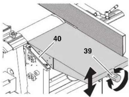 METABO HC 260 C - Regulación de alta de la mesa de alimentación (funcioncimiento como allanadora) - 1