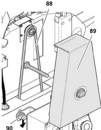 METABO HC 260 C - Tension de la courroie de l'entraînement principal - 1