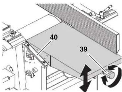 METABO HC 260 C - Hohenverstellung fur den Aufnahmetisch (beim Betrieb als Abrichthobel) - 1