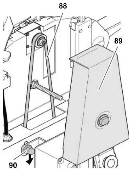 METABO HC 260 C - Napinanie pasa napedu glownego - 1