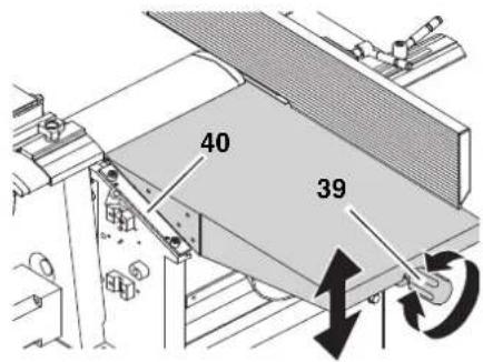 METABO HC 260 C - Infeed table height setting (when operated in surface planer mode) - 1