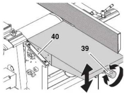 METABO HC 260 C - A felfogo asztal magassagbeallitasa (ha a gep egyengeto gyalukent uze mel) - 1