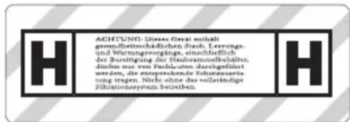 METABO ASA 30 L PC Inox - Спеціальні вказівки з техніки безпеки для ASA 30 Н PC: - 1