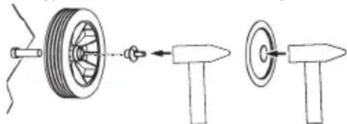 METABO ASR 2050 - Kerekek felszerelése (ha szükséges) - 1