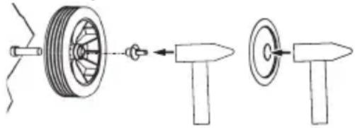 METABO SHR 2050 M - Fitting wheels (if necessary) - 1
