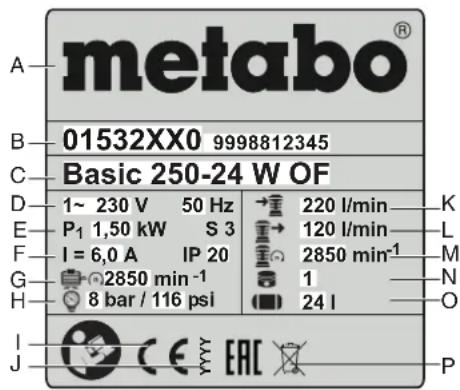 METABO Mega 40050 D - AaHbIe Ha 3aBOdCHO Ta6nUHe: - 1