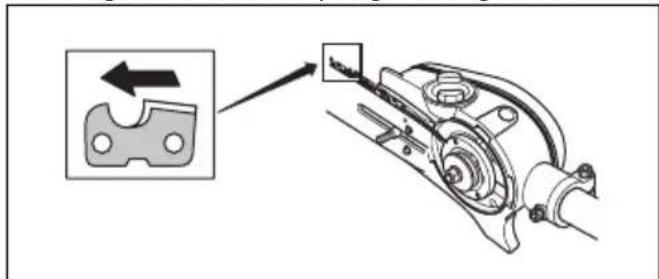 HUSQVARNA 525P5S - To assemble the bar and chain - 1
