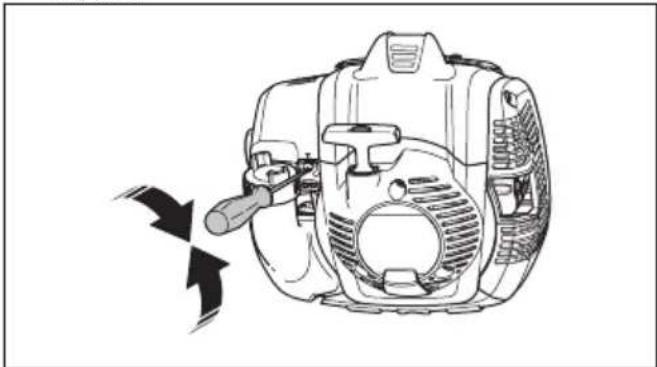 HUSQVARNA 525P5S - So stellen Sie die Leerlaufdrehzahl ein - 1