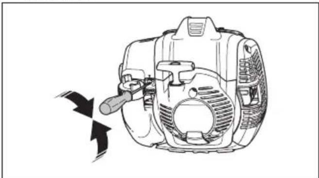 HUSQVARNA 525P5S - To adjust the idle speed - 1