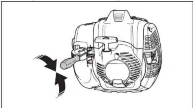 HUSQVARNA 525P5S - Prilagajanje hitrosti prostega teka - 1