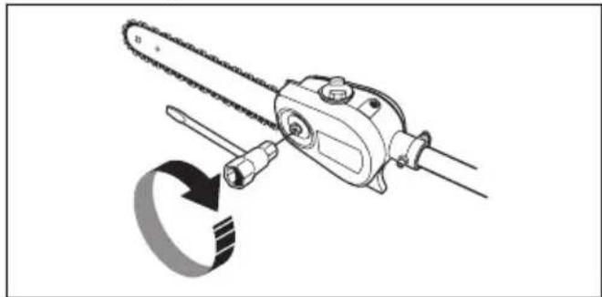 HUSQVARNA 525P5S - To tension the chain - 4