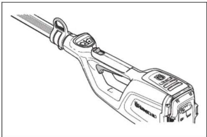 HUSQVARNA K 770 - A kapcsológomb reteszének ellenőrzése - 1