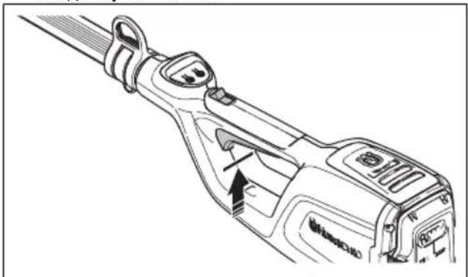 HUSQVARNA K 770 - Перевірка фіксатора механічного пускового пристрою - 2