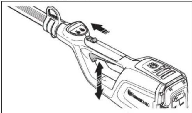 HUSQVARNA K 770 - Controllo del fermo della leva di comando - 4