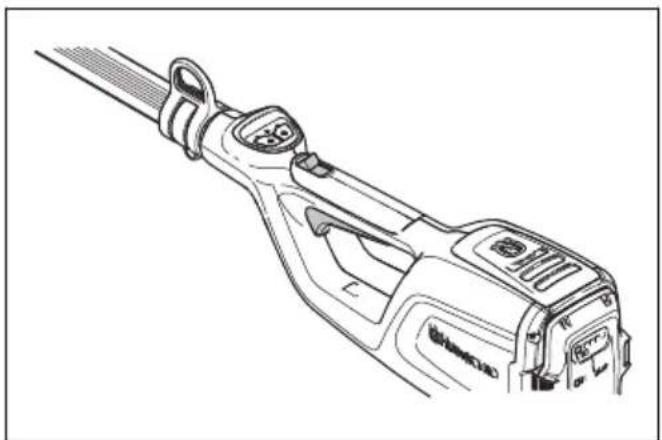 HUSQVARNA K 770 - Preverjanje delovanja zaklepa ročice plina - 1