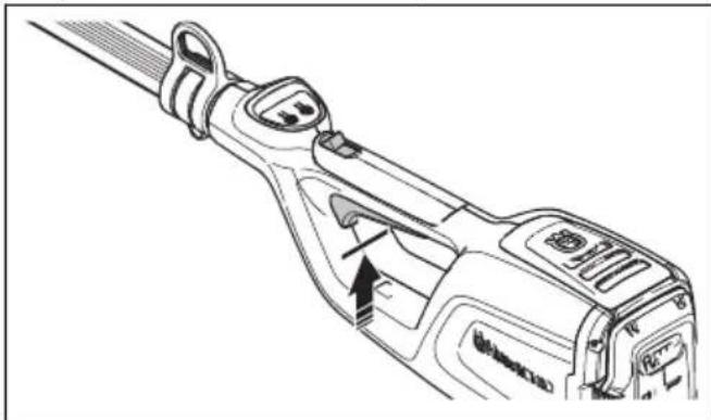 HUSQVARNA K 770 - Controllo del fermo della leva di comando - 2