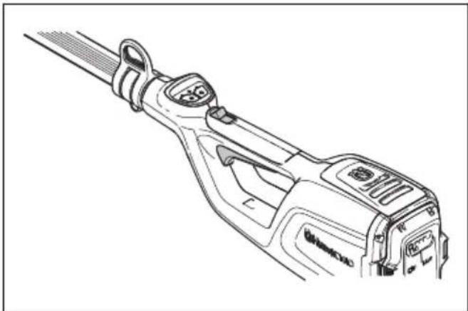 HUSQVARNA K 770 - Comprobación del bloqueo del gatillo de alimentación - 1