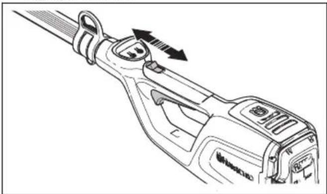 HUSQVARNA K 770 - Sådan kontrolleres låsen på strømudløseren - 3