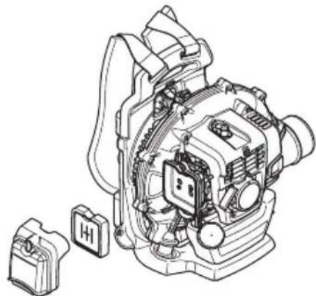 HUSQVARNA 530BT - Curaelirea filtrului de aer - 1