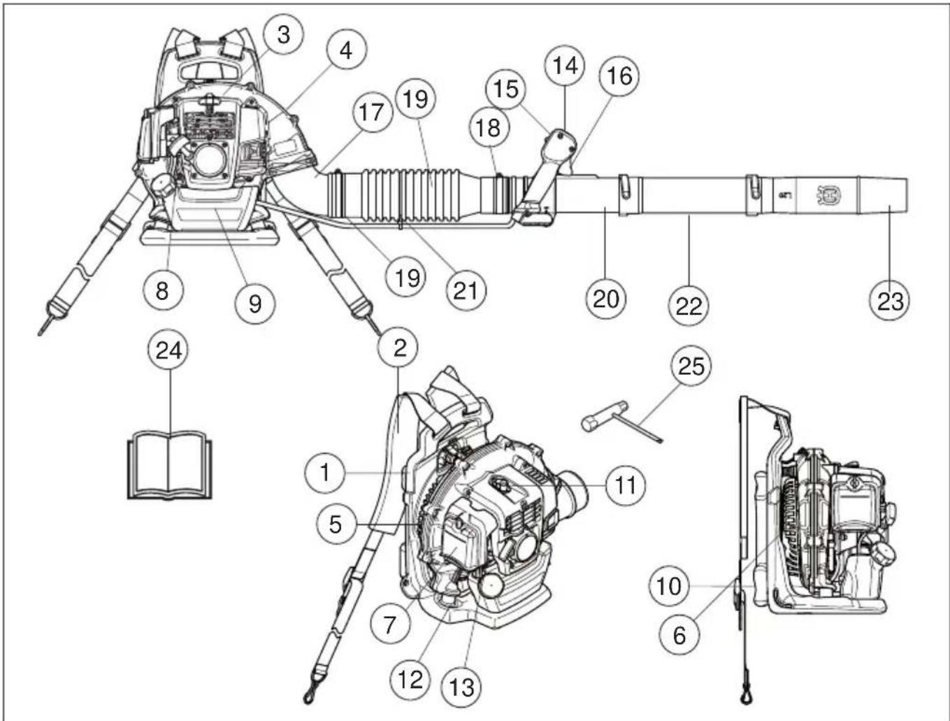 HUSQVARNA 530BT - PgRrILE COMPONENTE - 1