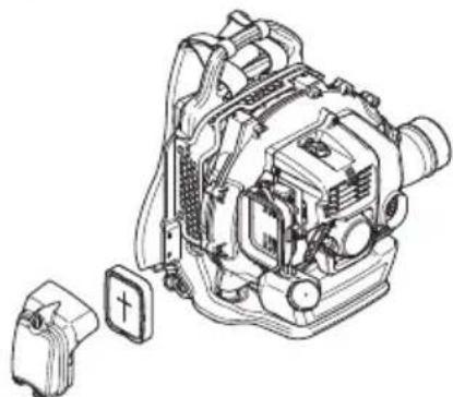 HUSQVARNA 530BT - Cleaning the air filter - 2