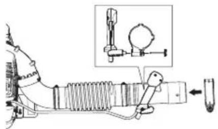 HUSQVARNA 530BT - Assembling the blow pipe and control handle - 2