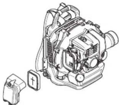 HUSQVARNA 530BT - Ohufiltri puhastamine - 2