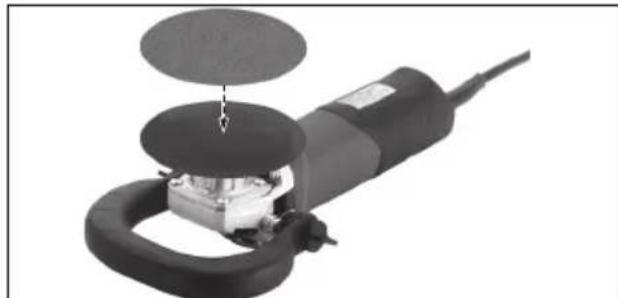 METABO PE 1525 - Plassering av slipetallerken og splicepapir - 1