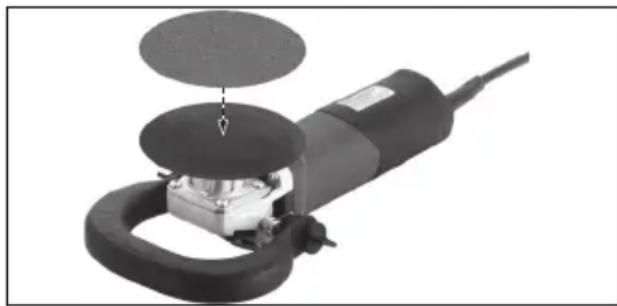 METABO PE 1525 - Stützteller und Schleifblatt anbringen - 1